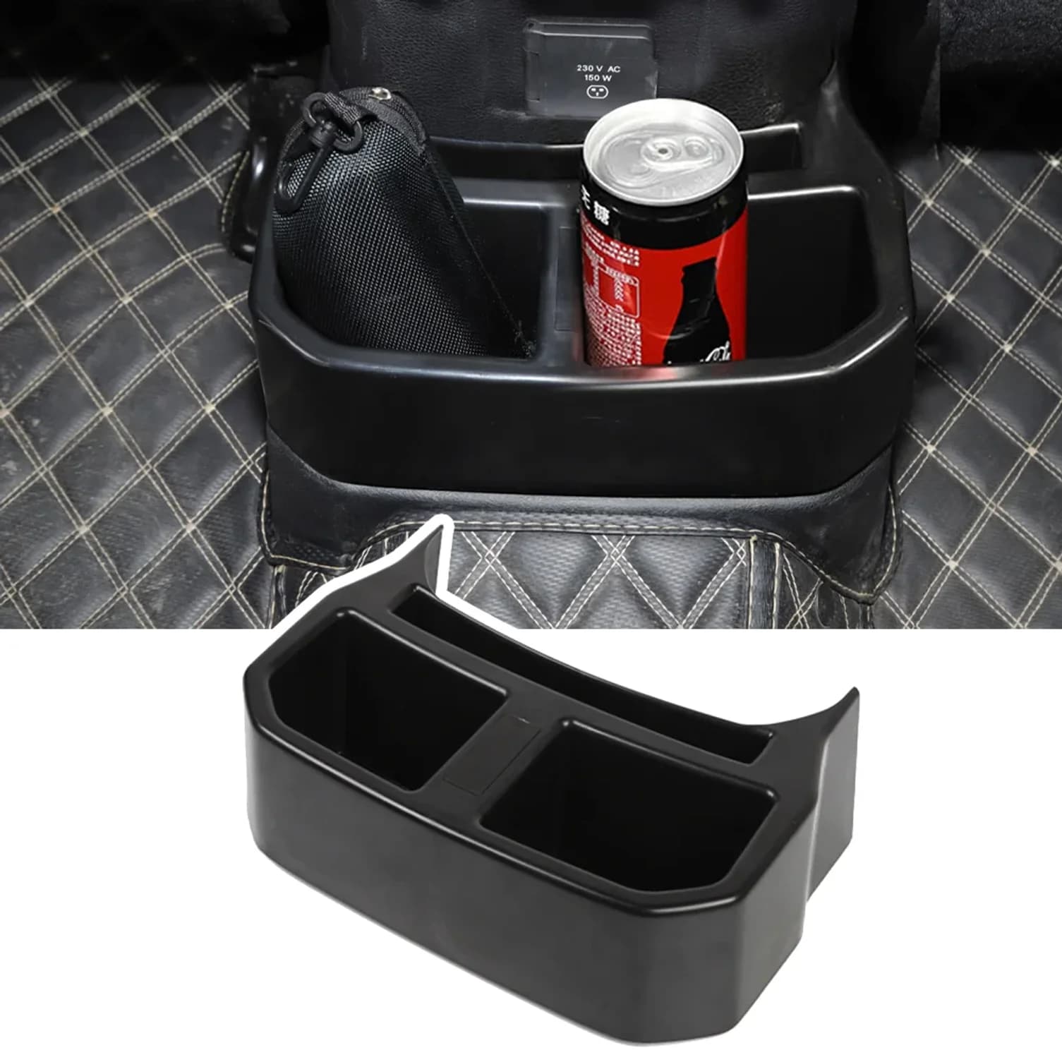 Car Rear Seat Water Cup Bottle Holder Mount Storage Box Organizer for Jeep Wrangler JL Gladiator JT 2018-2025  Accessories