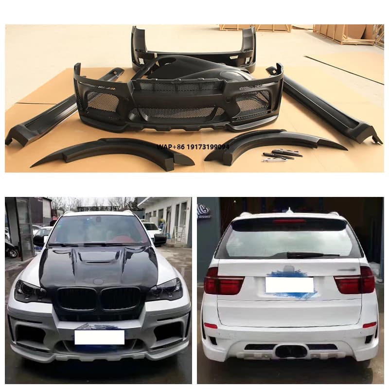 Car Upgrade Front Rear Bumper Wheel Arch Fender Side Skirt New BodyKit Suitable for X5 2006-2013 E70 Harman Style