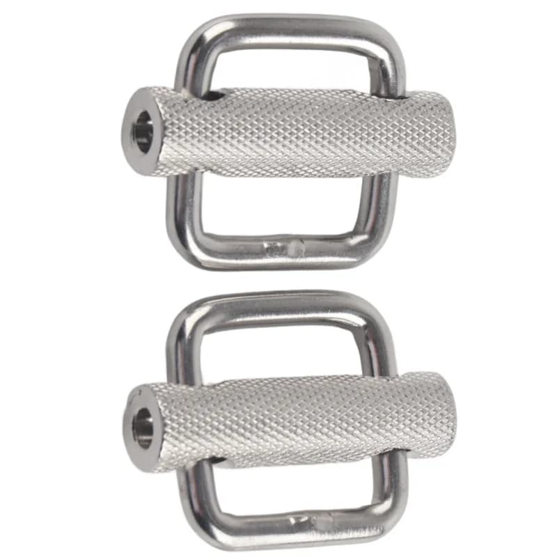 E9 2Pcs Slide Buckle Stainless Steel Rectangle Adjustable Knurled Roller Belt Buckles 25mm Positioning Buckle Diving Accessories