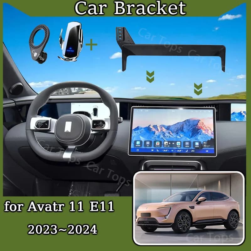 Car Mobile Phone Holder for Avatr 11 2023 2024 15.6 inches Screen Mount MagSafe Bracket Wireless Charger Stand Auto Accessories