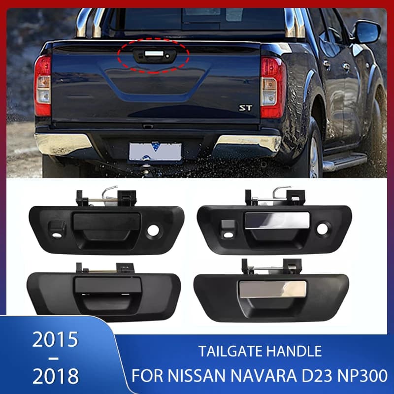 Rear Tailgate Trunk Tailgate Door Handle Cover With Camera Hole key hole For Nissan Navara D23 NP300 2015 2016 2017 2018