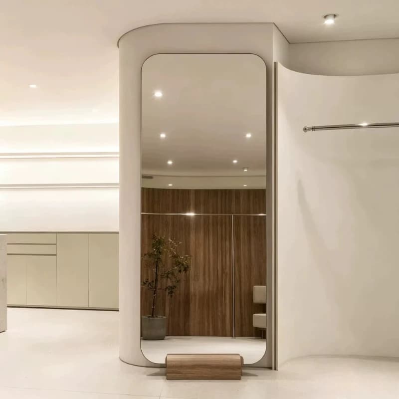 Modern Funky Mirror Living Room Decoration Items Vanity Full Body Standing Mirror Aesthetic Irregular Spiegels Home Products
