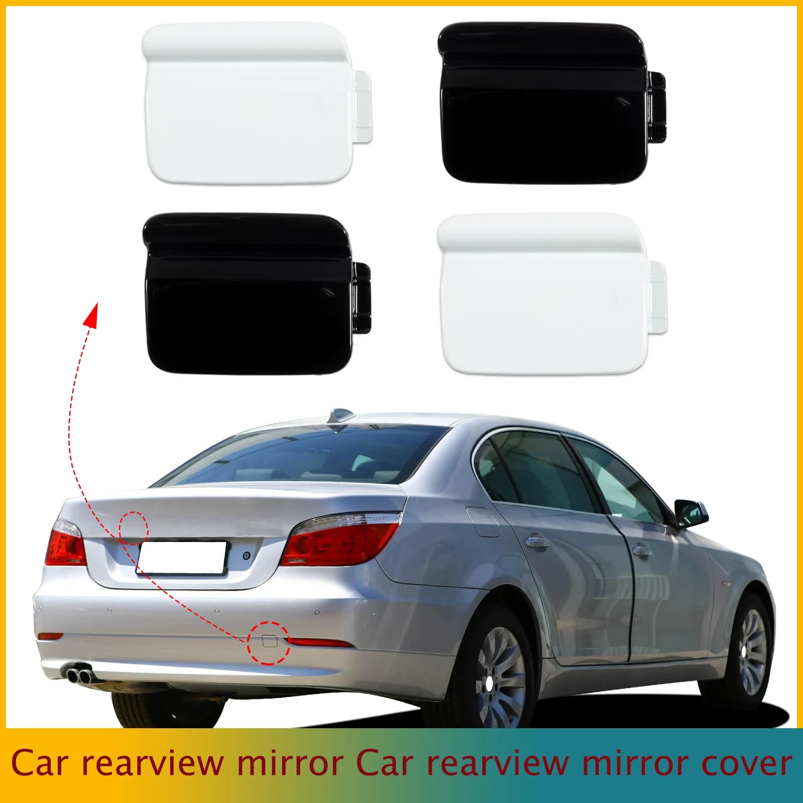 For BMW E60 E61 5 Series 550i 528i 535i 2008 2009 2010 Rear Bumper Tow Hook Cover Cap Eye  51127178183