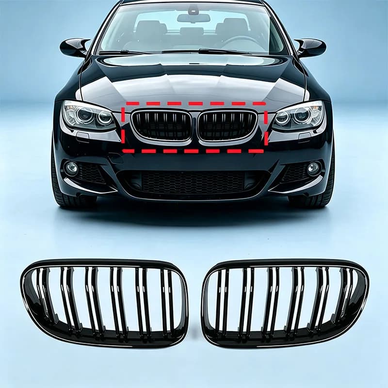 FOR BMW 3 Series E92 2010–2013 Front Upper Grille – Double-Slat Kidney Grille OE 51137254968 51137254969