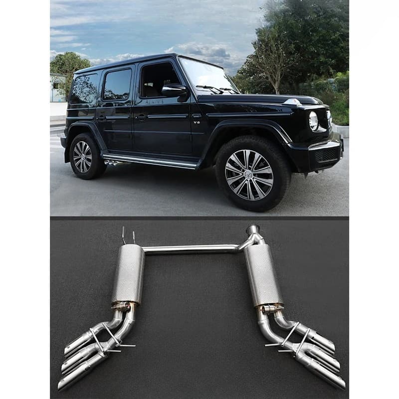 Exhaust pipe modification head section middle and tail section valve sports car sound wave