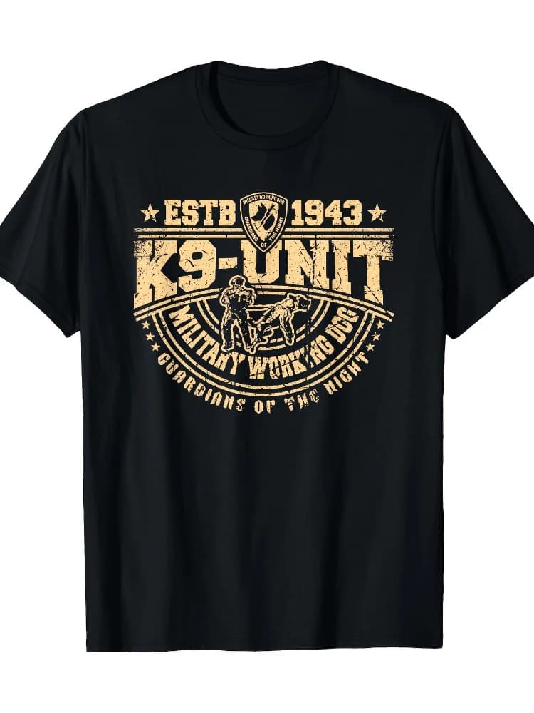 101st Division&82nd Corps Army Insignia,EST 1943-1945 Years design-100% cotton O-neck short sleeve printed men's T-shirt.