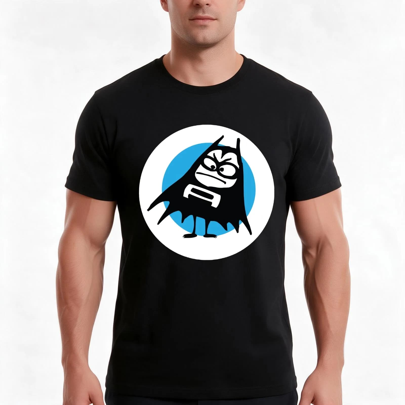 The Aquabats Merch Bat Strong T-Shirt, Summer Casual Cotton Tee, Oversized Streetwear Tops, Vintage Graphic Print, 100% Cotton
