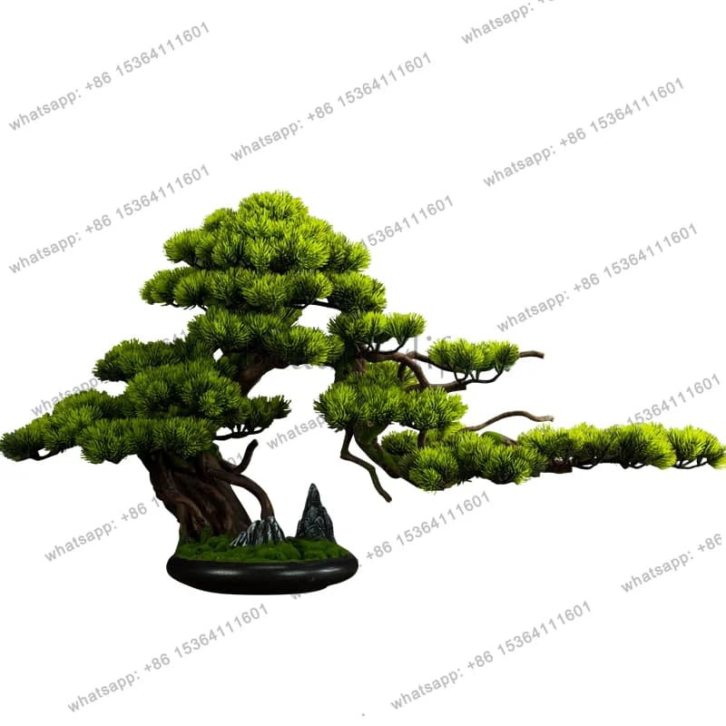 New Chinese-style living room ornament simulation welcome pine decorative potted plant