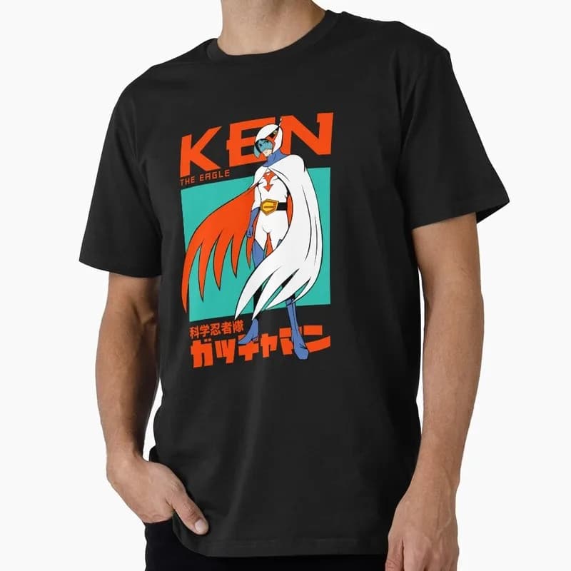 Kagaku Ninja-Tai Gatchaman Science Ninja Team Unisex Graphic T-shirt Vintage 70s Anime Battle of the Planets G-Force Fan Tops