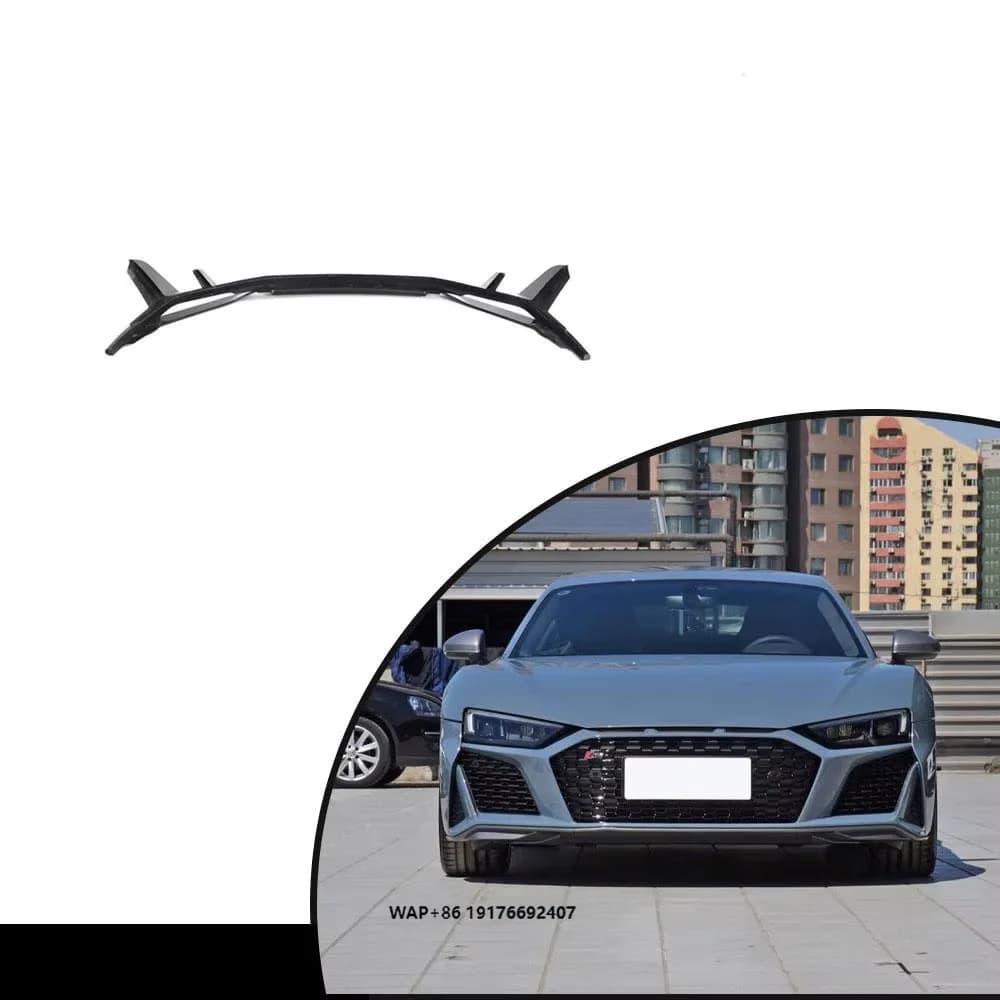 ForAudi R8 V10 Coupe 2023UP Dry Carbon Fiber Front Bumper Lip Spoiler Splitters