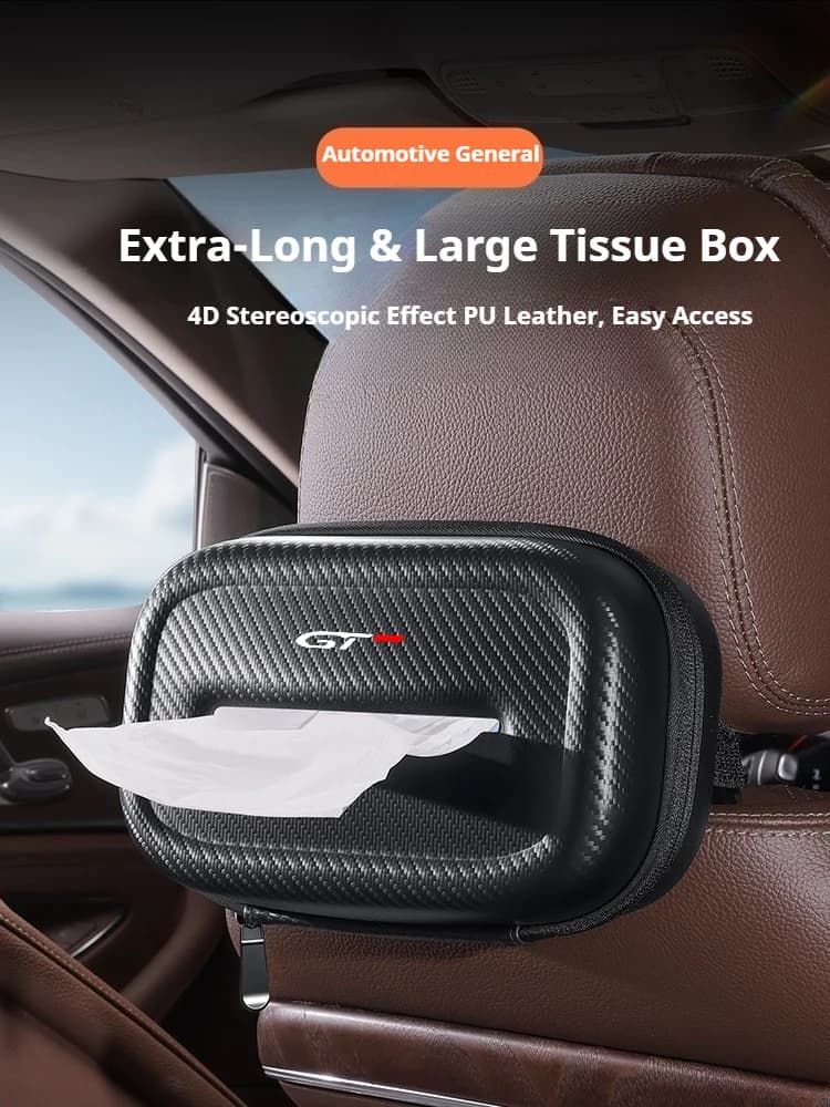 Car 3D stereoscopic Extra-Long & Large tissue box For Peugeot GT 206 207 208 301 307 308 406 407 408 508 607 2008 3008 4008 5008