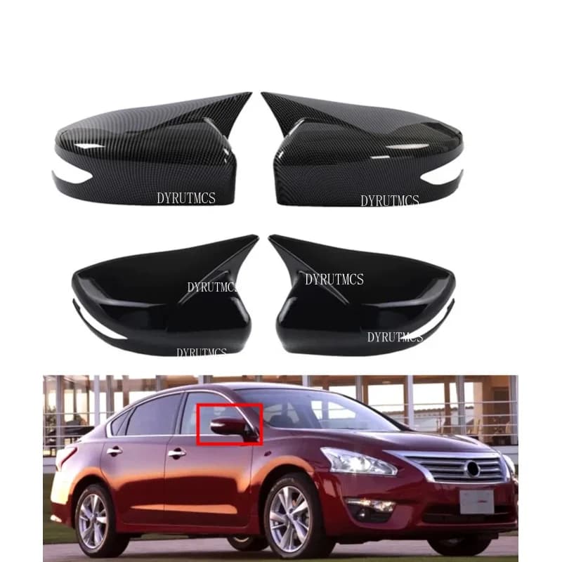 Fit For NISSAN Altima 2013-2018 Sentra/Sylphy 2016-2019 Car Mirror Cover Rearview Side Mirror Cover  Wing Cap Rear View Trim