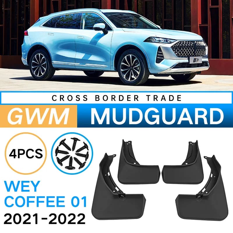 MudFlaps For New WEY Coffee 01 2022 2023 Mud Flaps Splash Guard Mudguards Front Rear Fender Auto Styline Car Accessories