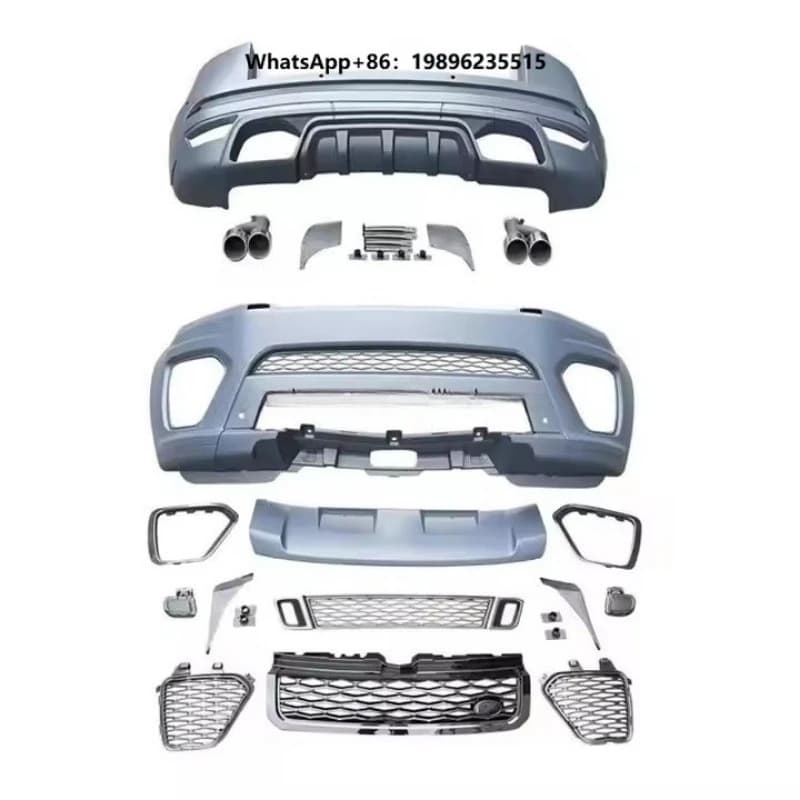 2020- for SVR Upgrade Black Body Kit with Front & Rear Bumper Quad Exhaust Pipes (Decoration+Protection)