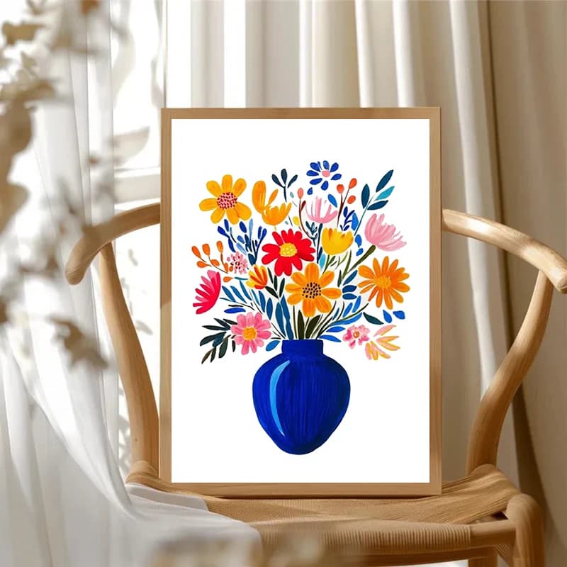 Matisse Flower Market Canvas Prints, Colorful Maximalist Art Poster and Prints, for Living Room Home Decoration
