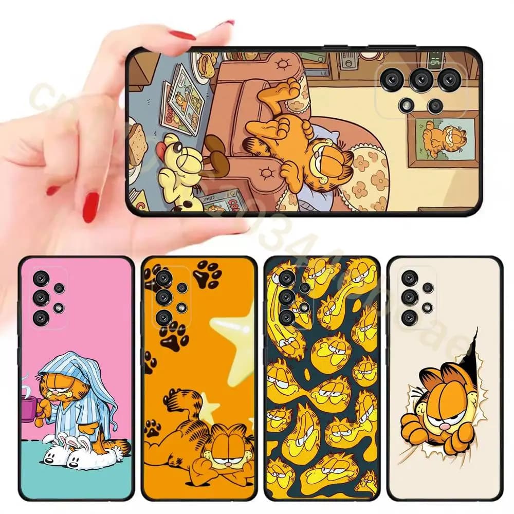 Cute Cat G-GarfieldS Phone Case for Samsung Galaxy A20,21s,22,31,32,52,71,80,A91,5G Colorful Cover Smartphone Pretty