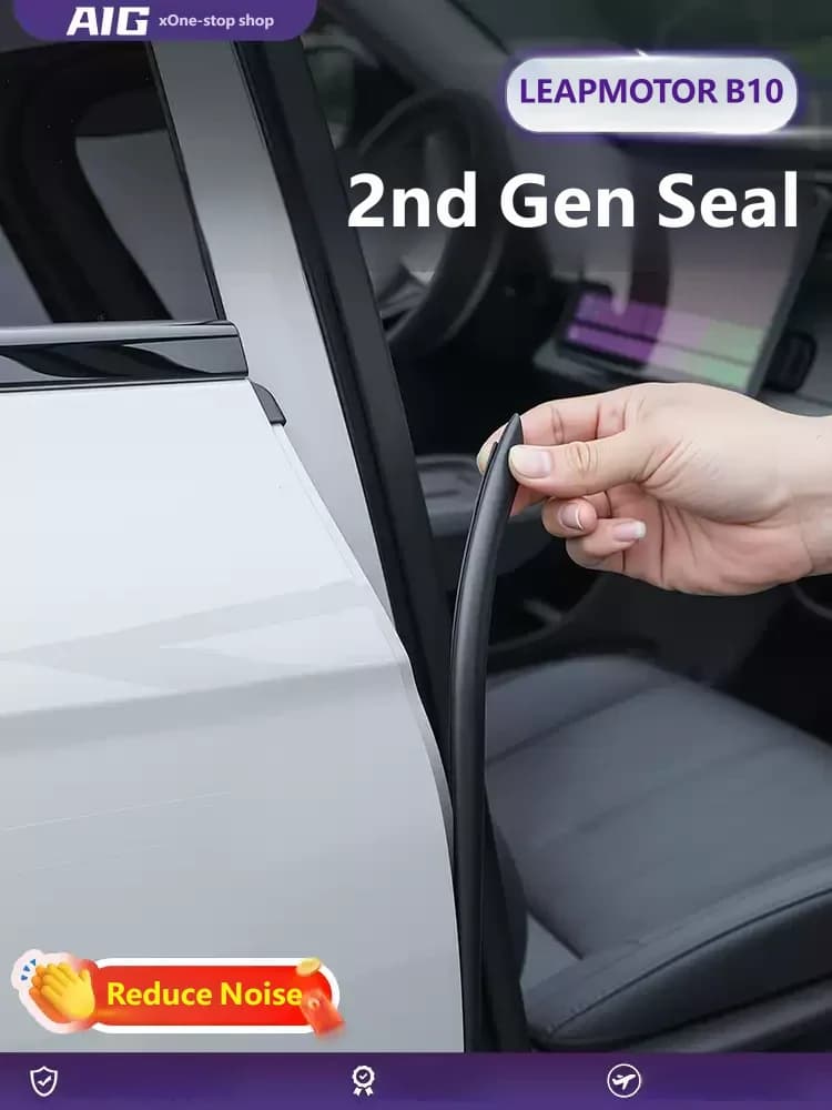 For LEAPMOTOR B10 2025 2026 Car B Pillar Door Seal Strip Sound Insulation Noise Reduction Dustproof Waterproof Rubber Strip