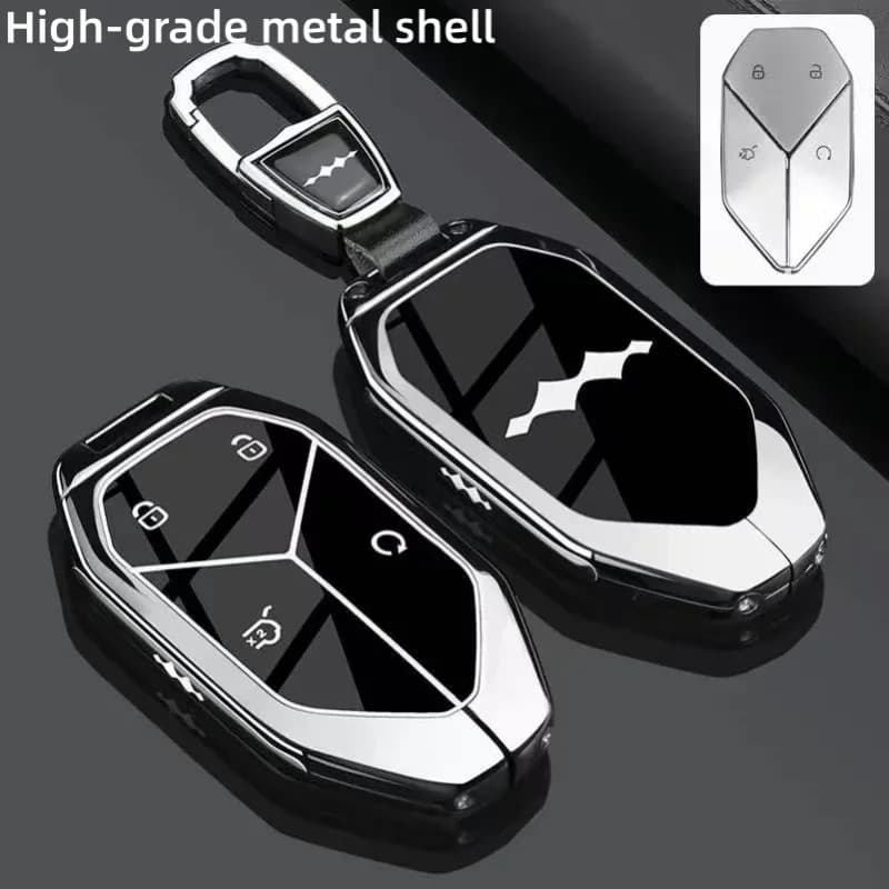 new Alloy Car Key Case For BYD Formula Leopard 5 Fangchengbao 3 8 9 Super MAX Ultra  Remote Cover Shell Keychain Fob Accessories