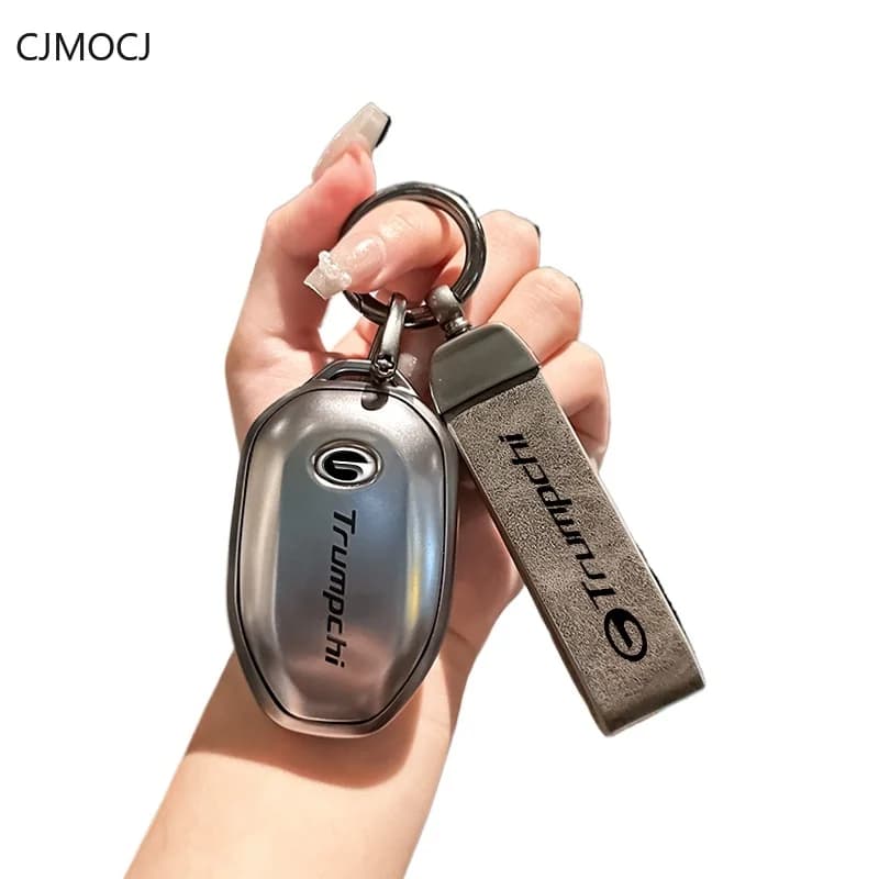 For GAC Trumpchi E8 Key Case Cover, TPU Protective Car Key Fob Shell for E8 New Energy MAX PRO, Keychain, Trumpchi Accessories