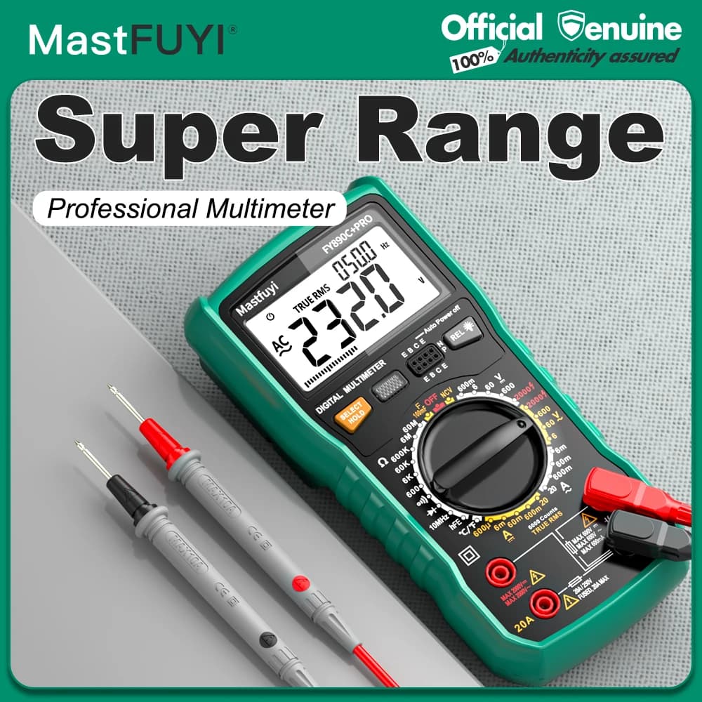 MASTFUYI Super Range Professional Multimeter and Analyzer True RMS Digital Tester Voltmeter Ohmmeter Precision Measuring Tools