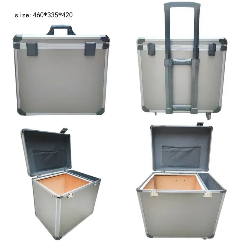 Customizable-silver gray custom K-angle tie rod aluminum case portable toolbox instrument display aluminum case custom
