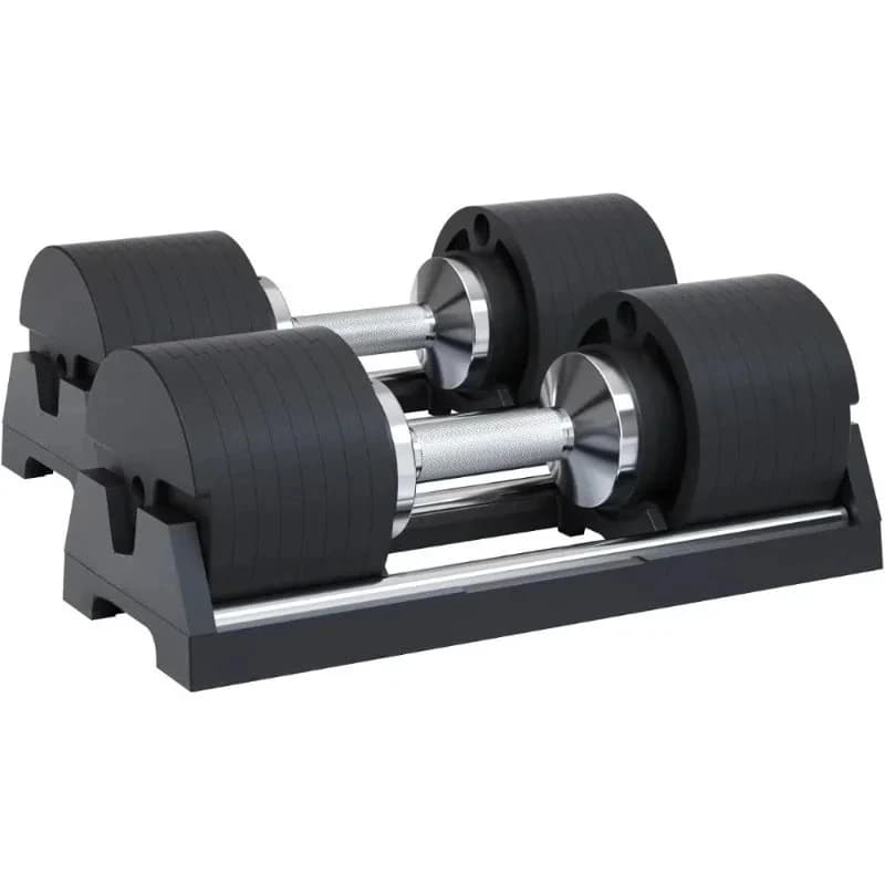 -Adjustle Dumbbell Set 0 lbs with Cast Iron Plat Fast Adjust Knurled Handle Compact Home Gym Equipment.tools