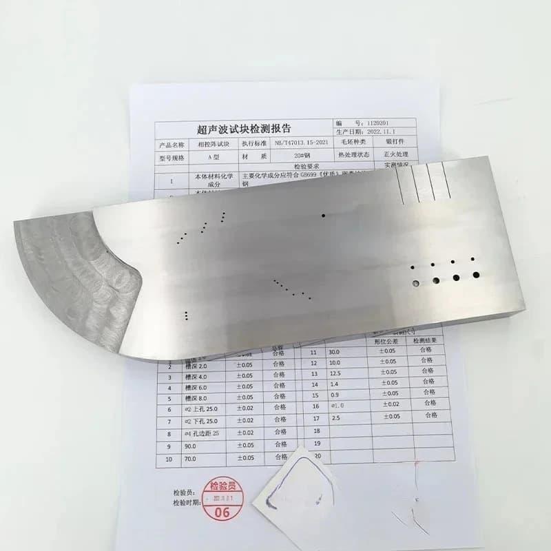 Hot SalesType A Type B Portable Phased Array Ultrasonic Test Block Non-Destructive Testing ASTM E2491-08 Flaw Detection Test Blo