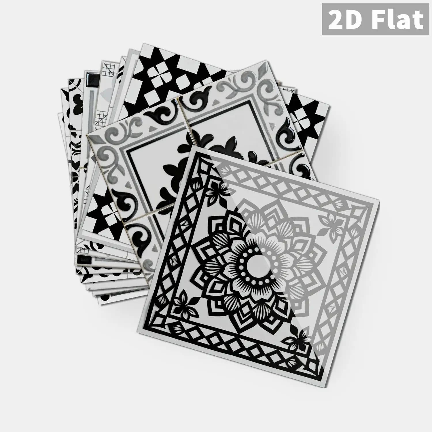 36 Pieces of Vintage Moroccan Self-Adhesive Waterproof Tile Stickers for Kitchen, Bathroom, Background, and Home Decoration
