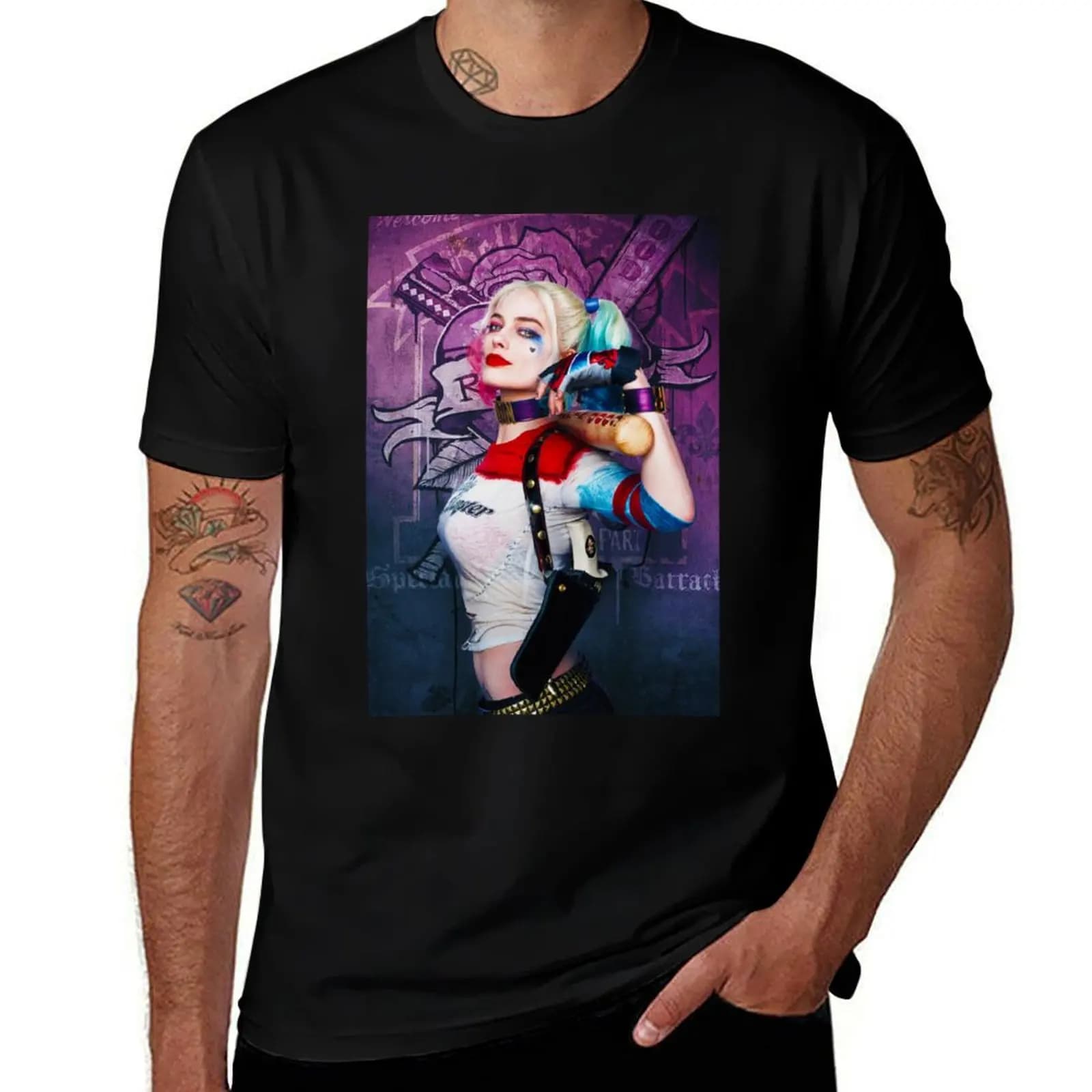 Margot Robbie Pink Blue pigtails hairstyle T-Shirt Lightweight Running T-Shirt