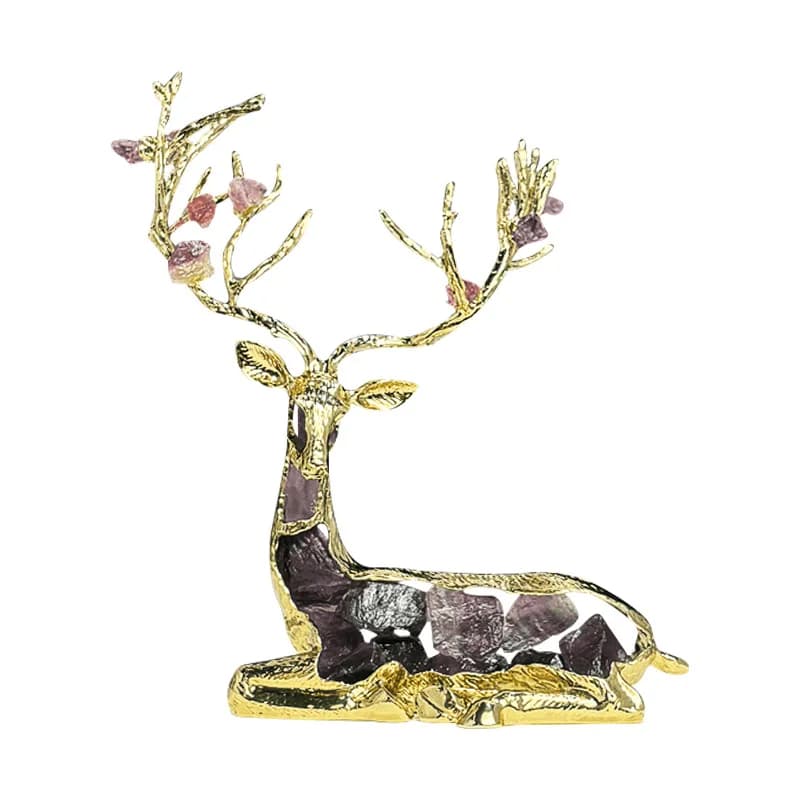 Yjq light luxury lucky crystal deer animal living room entrance TV cabinet decoration home decoration
