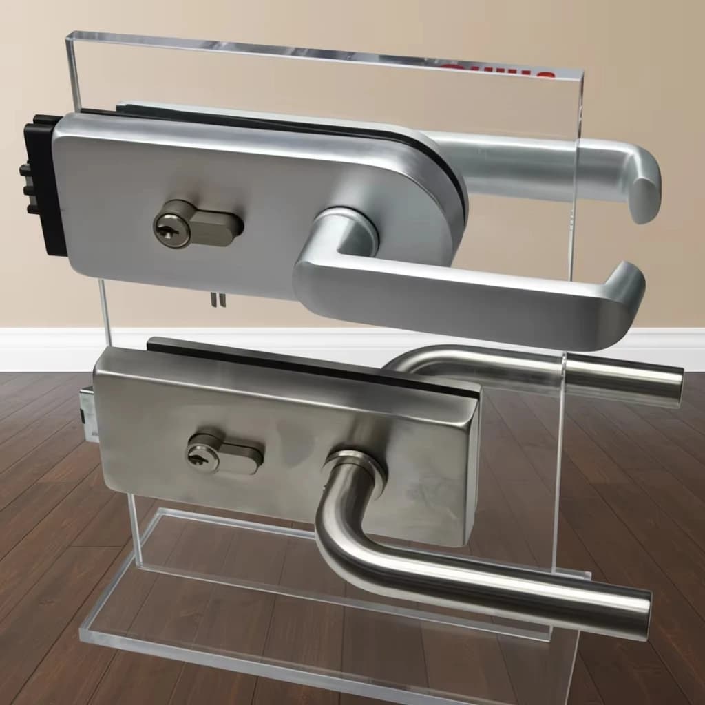 9ce Europe Frameless Sliding Door Handle Lock High Security Lock