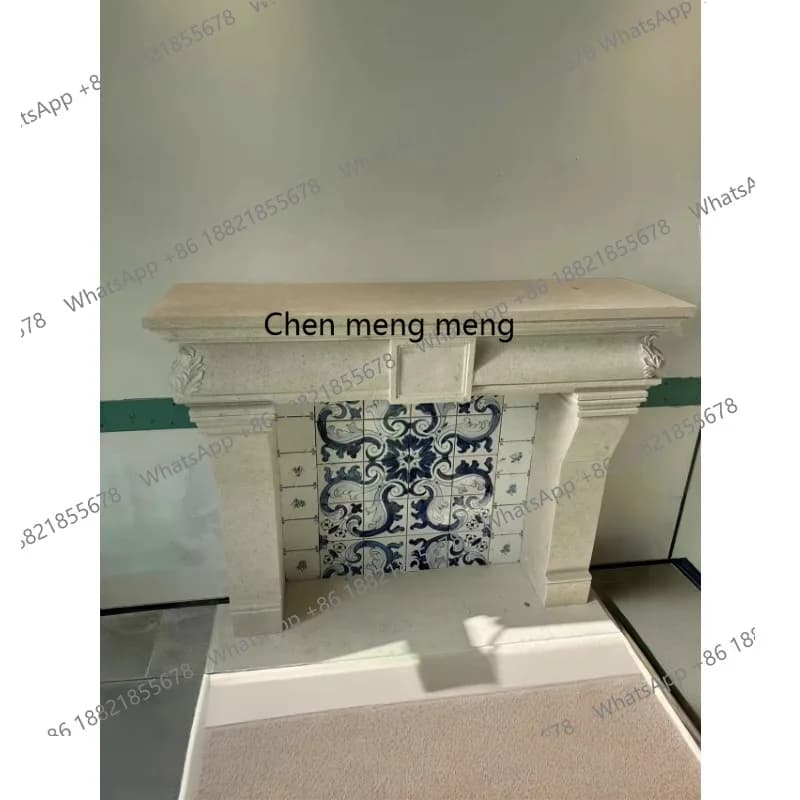 178Natural travertine fireplace antique medieval fireplace decorative cabinet