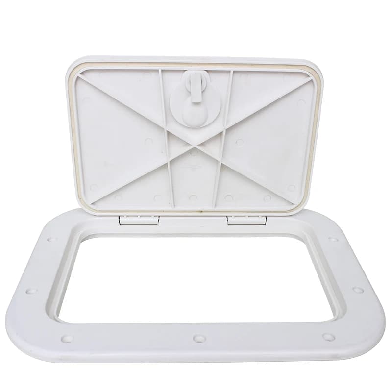Marine Deck Plate Access Cover Pull Out Inspection Hatch Latch for Boat Kayak Canoe White Black Marine Access Hatch with Lock