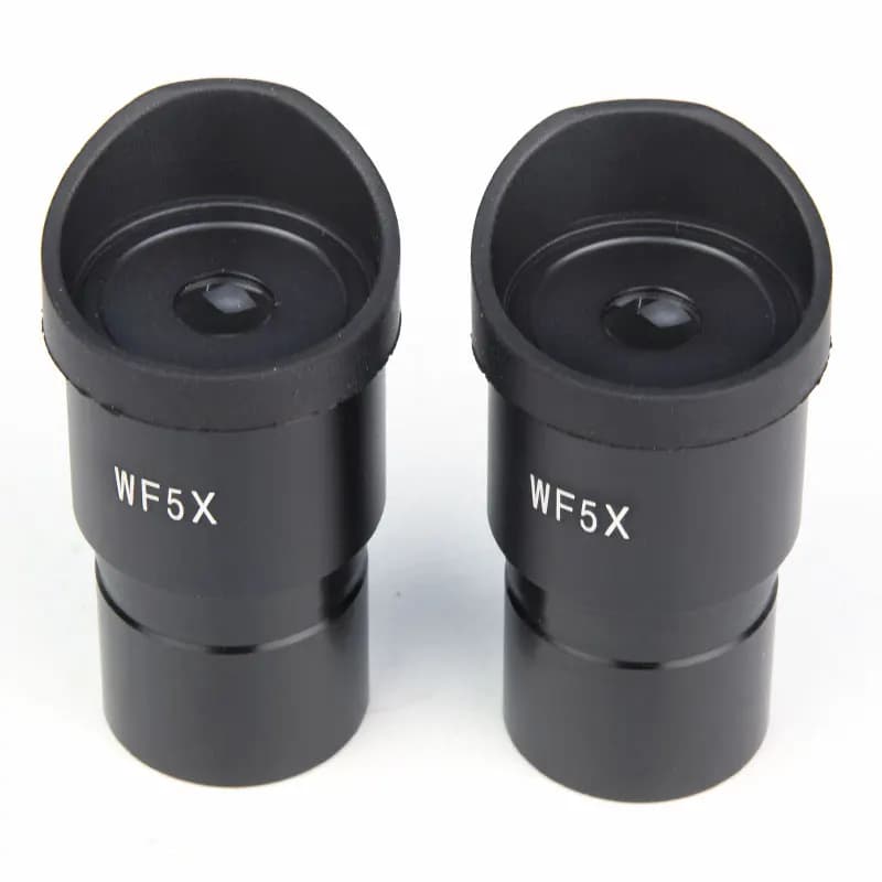 2PCS Stereo Microscope 5X Wide Angle Eyepiece Lens with Eye Cups Mounting Size 30mm 30.5mm WF5X