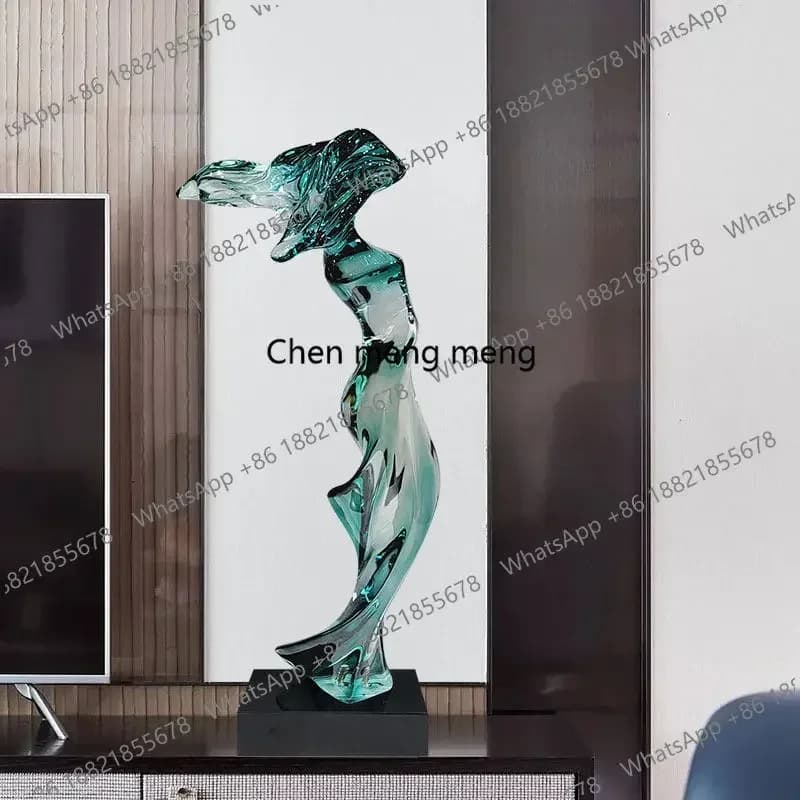 N138  Transparent resin abstraction, ornaments sales department hotel, floor sculpture, living room decoration