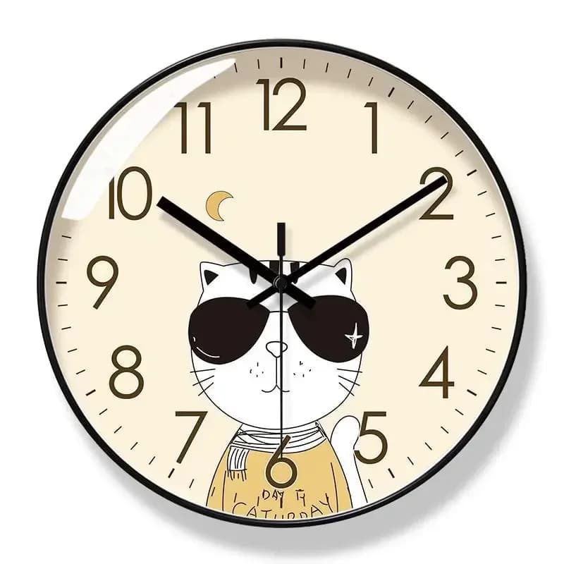 Fashion Cartoon Wall Clock Living Room Clock Cute Animal Early Education Clocks Mute Quartz Clock Decoration Reloj De Pared