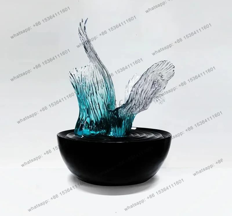 D14Large Fiberglass Sculpture Base Device Fountain Water Pool Landscape Ornament