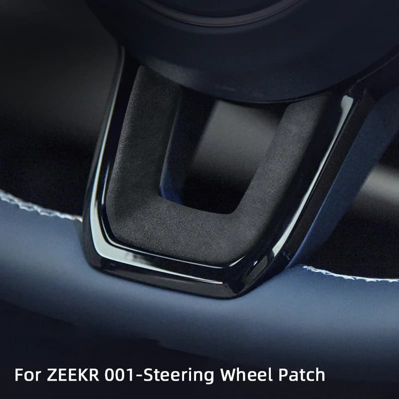 For ZEEKR 001 009 2021 2022 2023,Super Suede Car steering wheel sticker interior wheel U-shaped decorative sticker Accessories