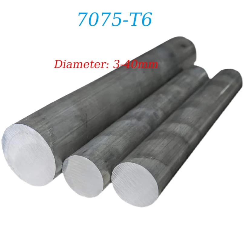7075 Aluminum Alloy Rod, Diameter 3-40mm, Ultra Hard Aluminum Alloy Round Rod Length 500mm