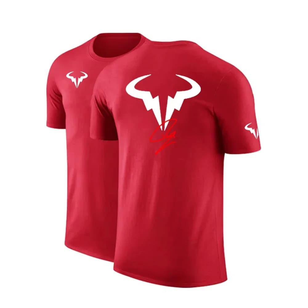 Rafael Nadal tennis player Men's Brand Cotton High Quality Printing Ordinary Short Sleeve T-Shirt Solid Color Casual Tops