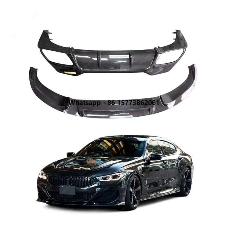 Carbon Fiber 3D Style Body Kit for M8 Upgrade Front Lip Rear Diffuser Car Body Kit