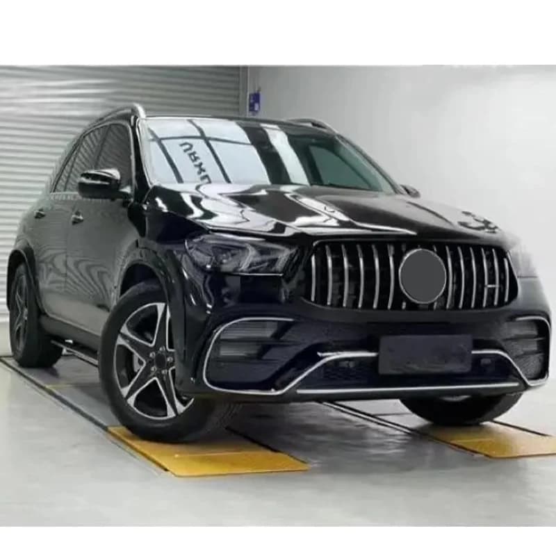 For GLE Class  G63 Body Kit Front/Rear Bumper with Fog Light Cut-Outs Bolt-On Upgrade for 2016 New