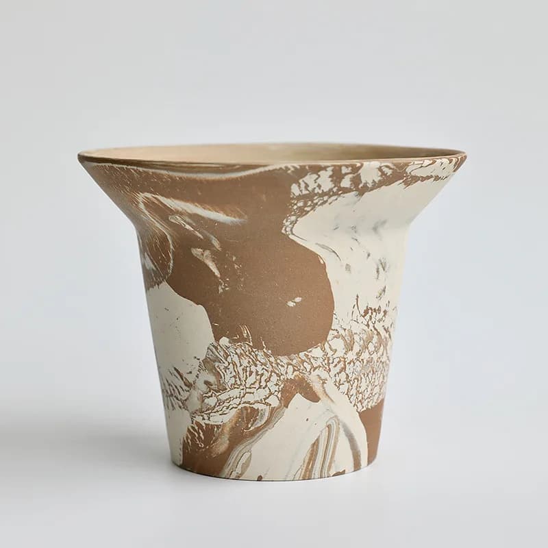 YFY Creative Unglazed Pottery Pot Ceramic Red Pottery Breathable Green Plant Flower Pot Premium Home Potted Set Pot
