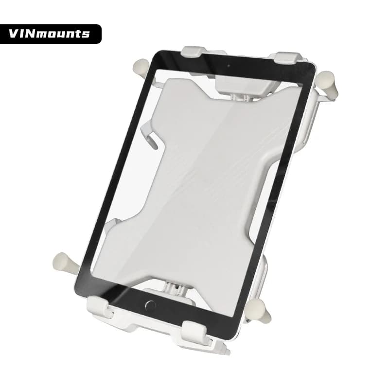 VINmounts Heavy Duty Tablet Holder Adjustable Lock Clamp Compatible with iPad Air, Galaxy Tab S5e, Huawei MatePad, Toughpad