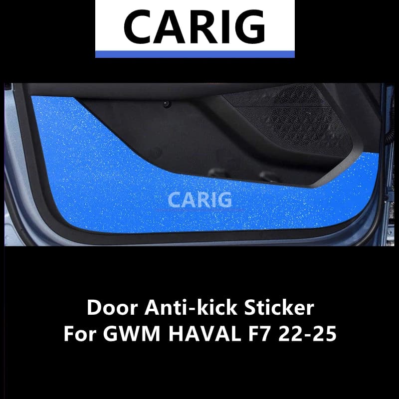 For GWM HAVAL F7 22-25 Door Anti-kick Sticker Modified Carbon Fiber Pattern Interior Car Film  Modification Accessories Refit