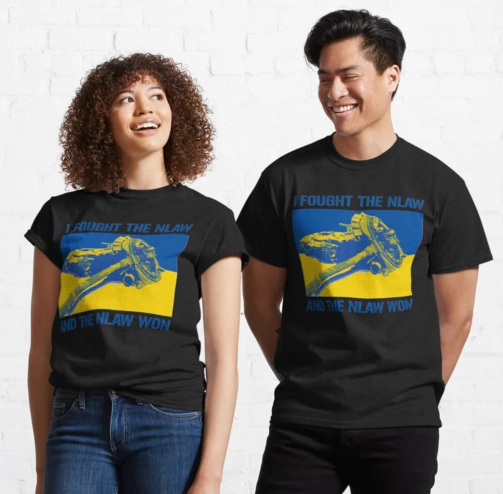 I Fought The Nlaw and The Nalaw Won. Destroyed Russian Tank T Shirt. Short Sleeve 100% Cotton Casual T-shirts Loose Top S-3XL