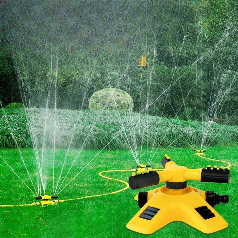 360° Rotating Garden Lawn Sprinkler Adjustable 2 Modes Irrigation System Patio Courtyard Water Sprayer Watering System