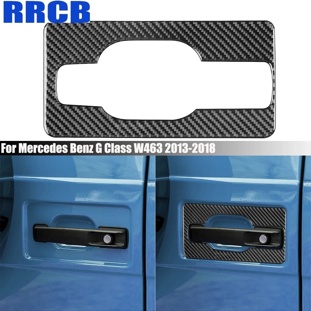 Carbon Fiber Trunk Handle Cover Sticker Car Accessories Exterior Trim For Mercedes Benz G Class W463 2013 2014 2015 2016-2018