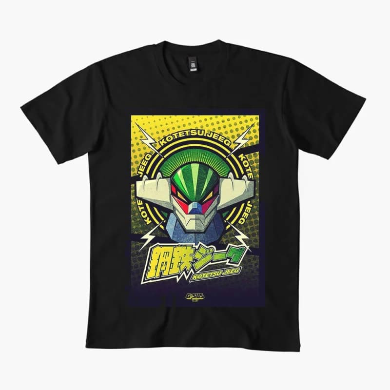 80s Classic manga Mecha Graphic clothes 0405 Anime kotetsu Jeeg the avenger Steel Jeeg Robot t shirt Short-sleeve All size tops