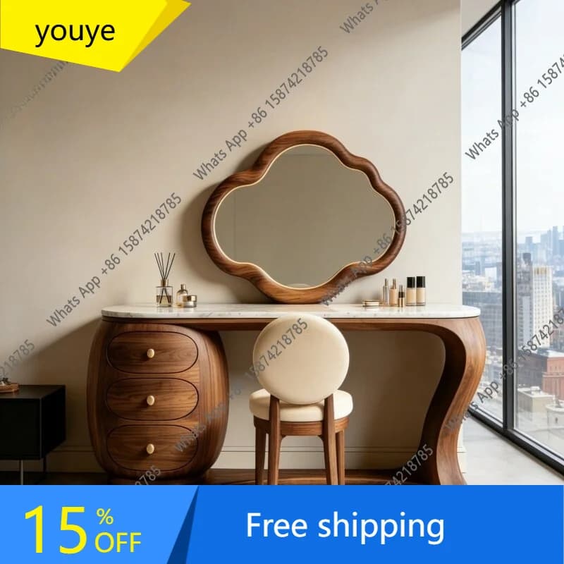 N65 New Chinese-style solid wood dresser modern simple light luxury makeup table customizable storage fashionable and high-end